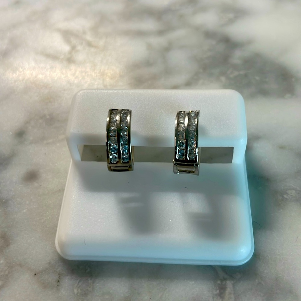 925 Sterling CZ Huggies